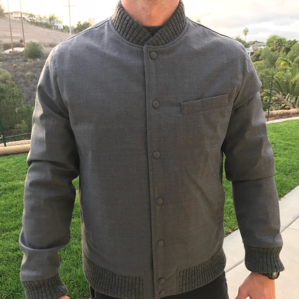 Jack Spade-Technical Wool Bomber (Charcoal)